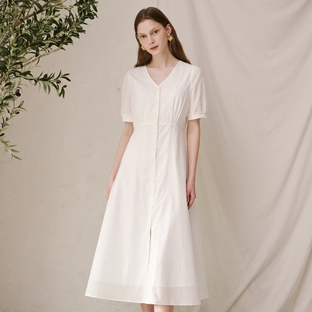 [그리니스트] Dot Pattern Dress (White)