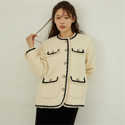 [에프코코로미즈] coco boucle wool jacket IV