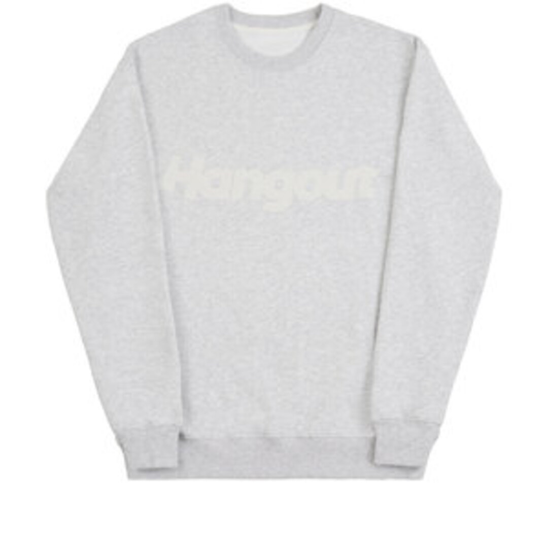 [행아웃] Reflective Vertical Logo Sweatshirt (Cool Grey)