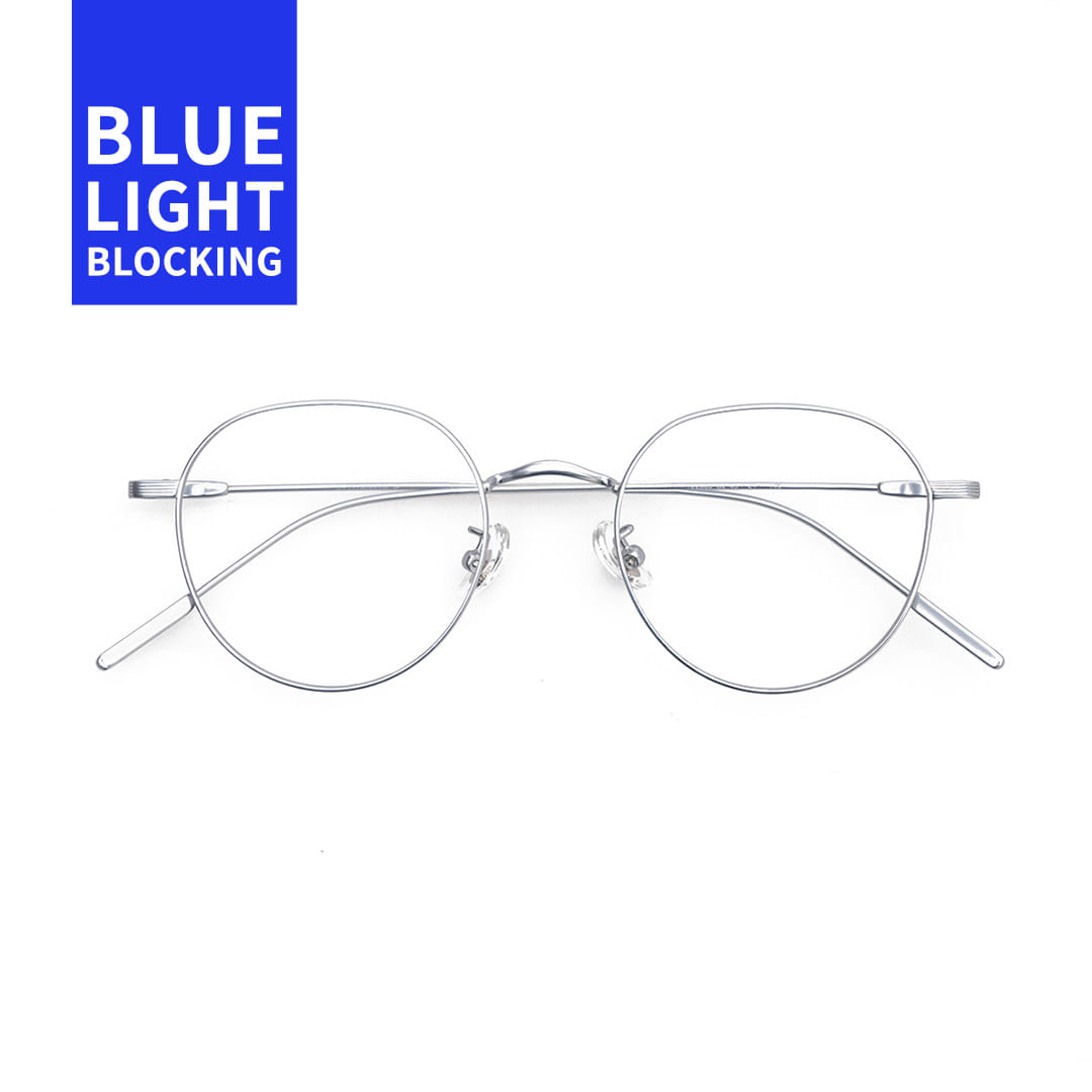 [라스텔지아] Tsu Silver 2024 티타늄 메탈테 블루라이트 차단 안경
