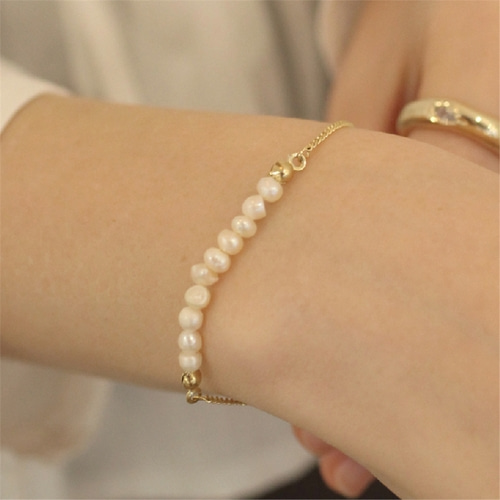 [하스] Freshwater pearl knot bracelet_LV045