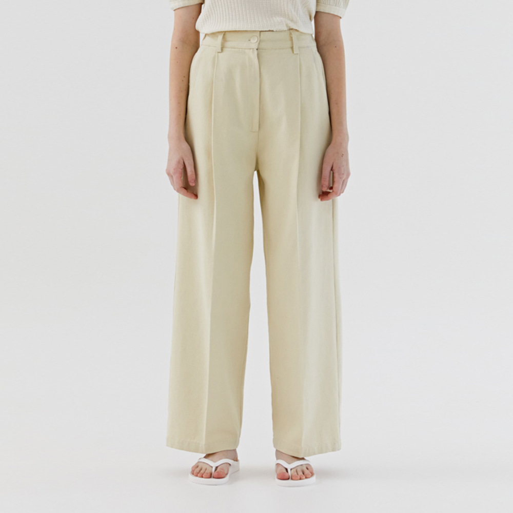 [위티앤험블] Oxford wide pants (Ivory)