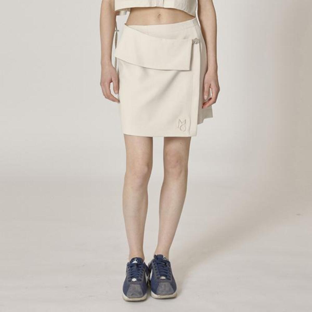 [무아르모아]low rise wrap skirt - beige