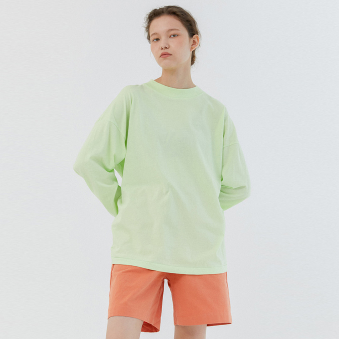 [위티앤험블] Cotton Long Sleeve T-shirt (Light green)
