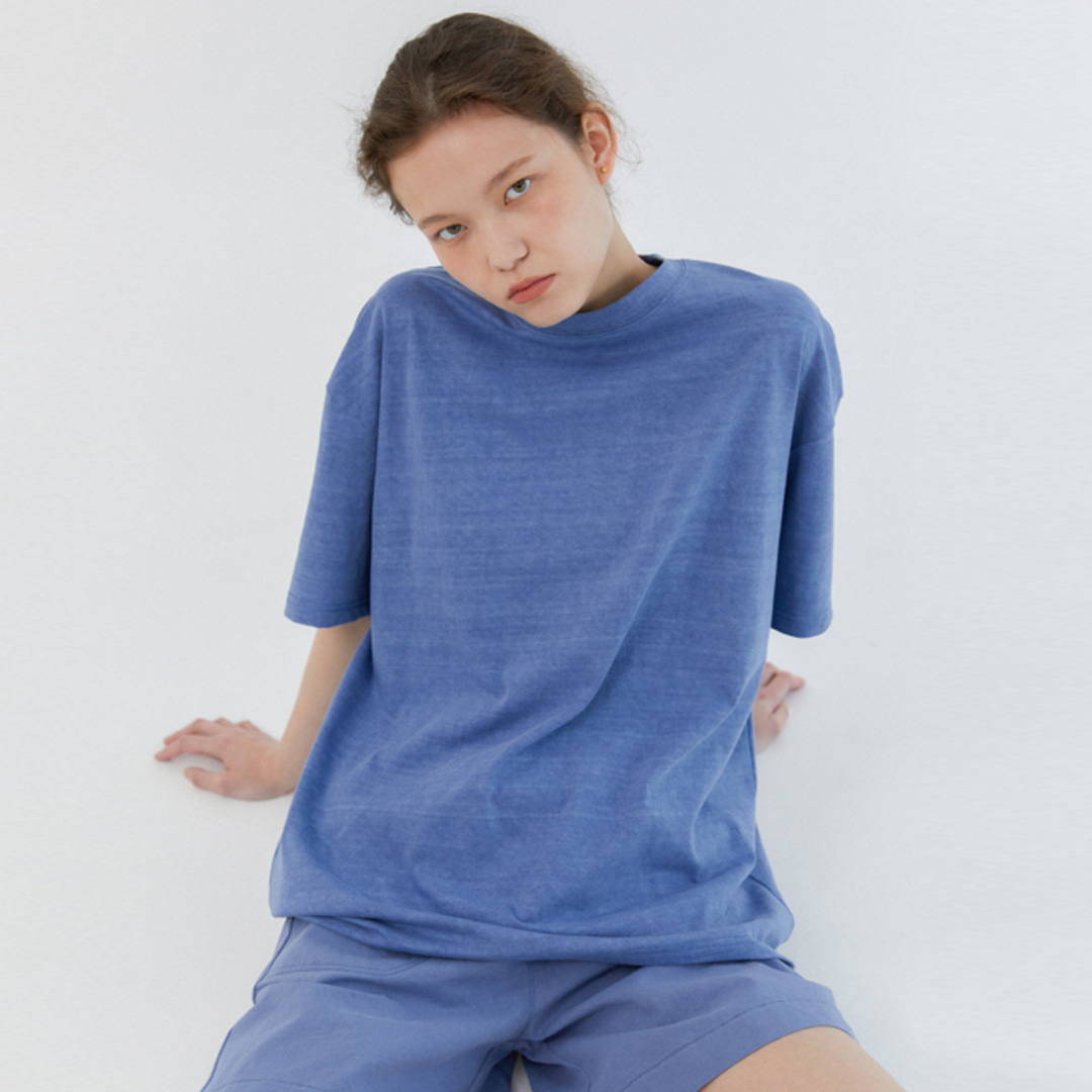 [위티앤험블] Pigment Overfit T-shirt (Blue)