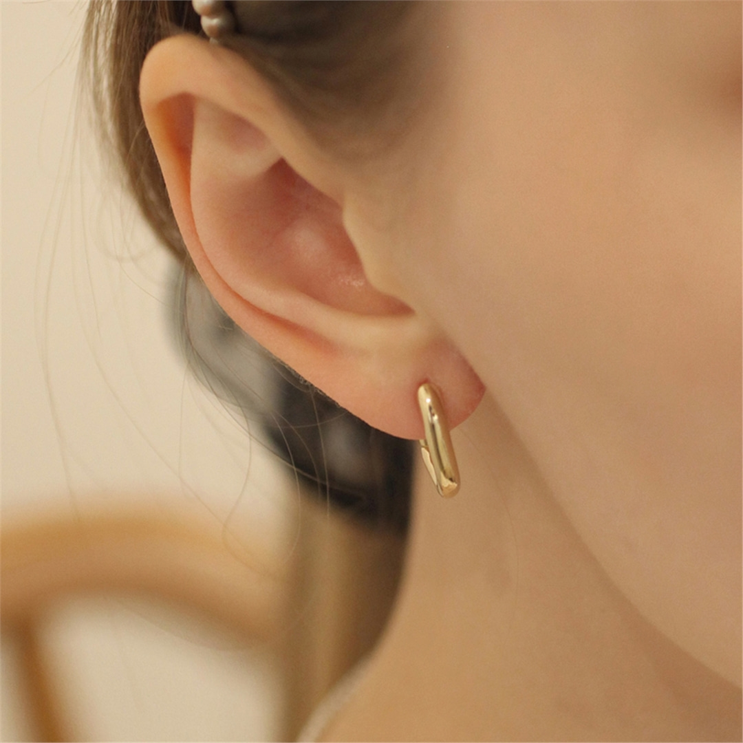 [하스] Bold U-line earrings_LV046