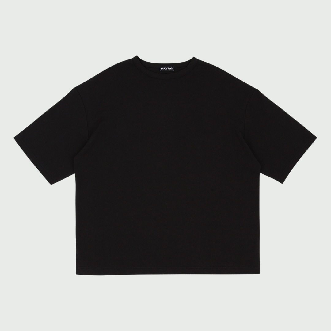 [매버릭] 클래시 무지 오버핏 티셔츠 블랙