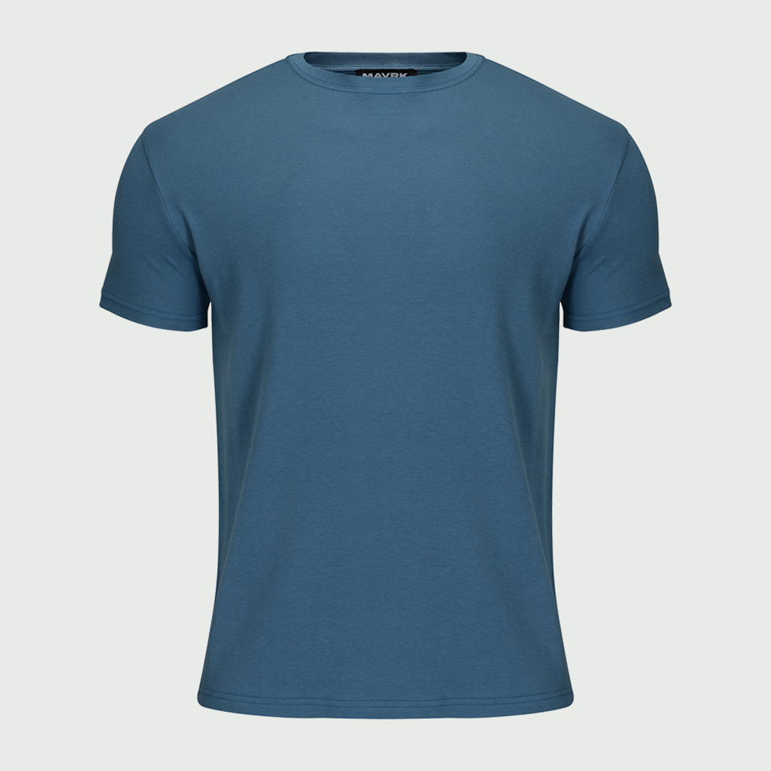 [매버릭] 데일리 무지 머슬핏 티셔츠 도저블루