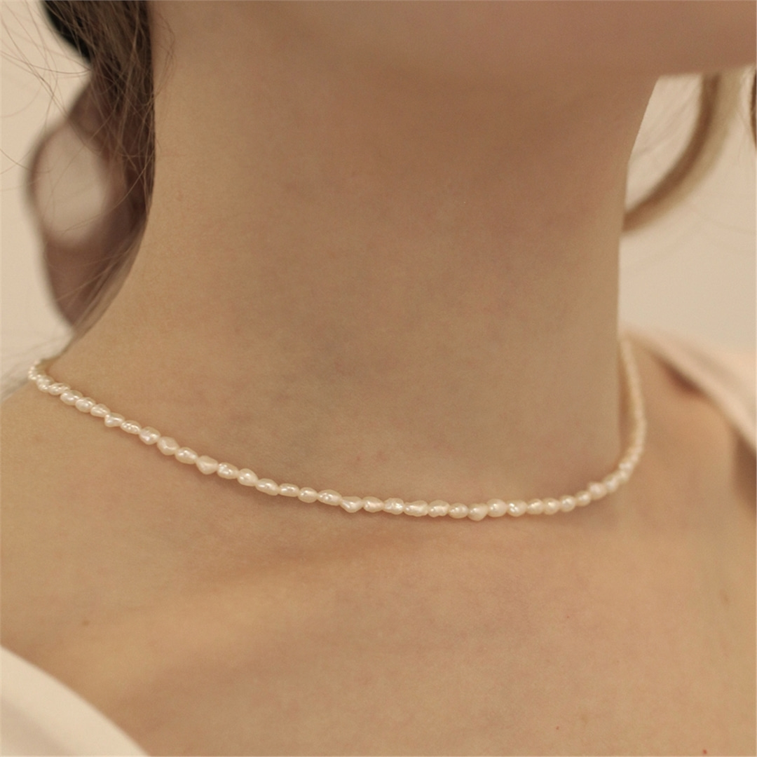 [하스] Classic freshwater pearl necklace_LV039
