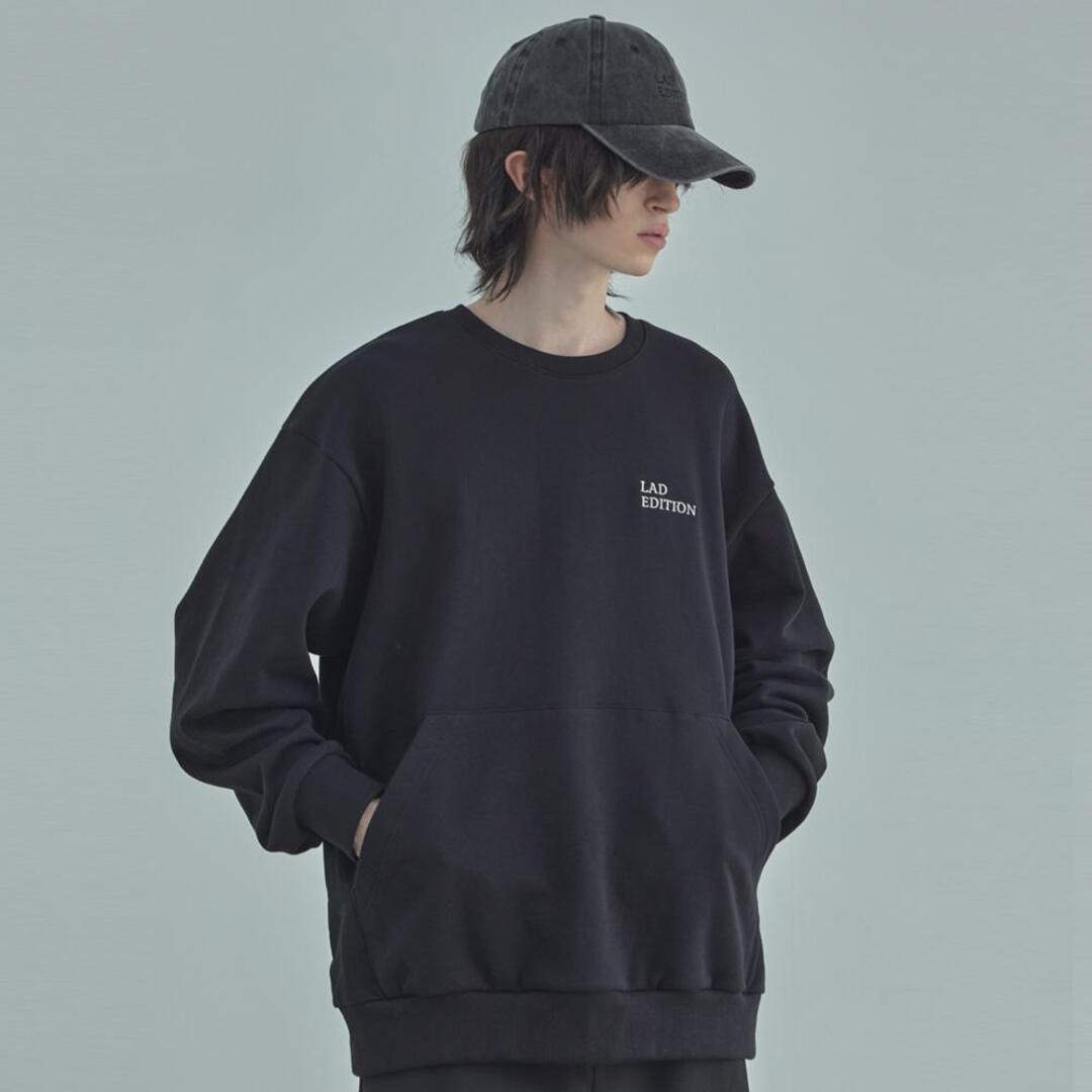 [라드에디션]overfit logo pocket sweatshirt-black