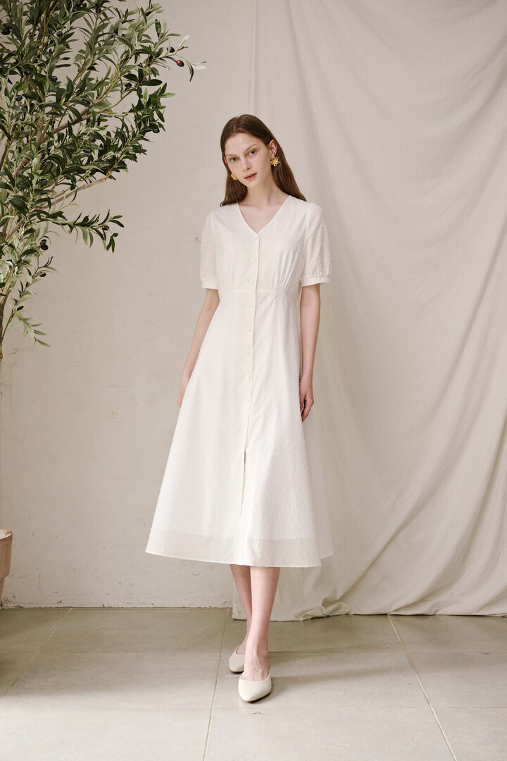 [그리니스트] Dot Pattern Dress (White)