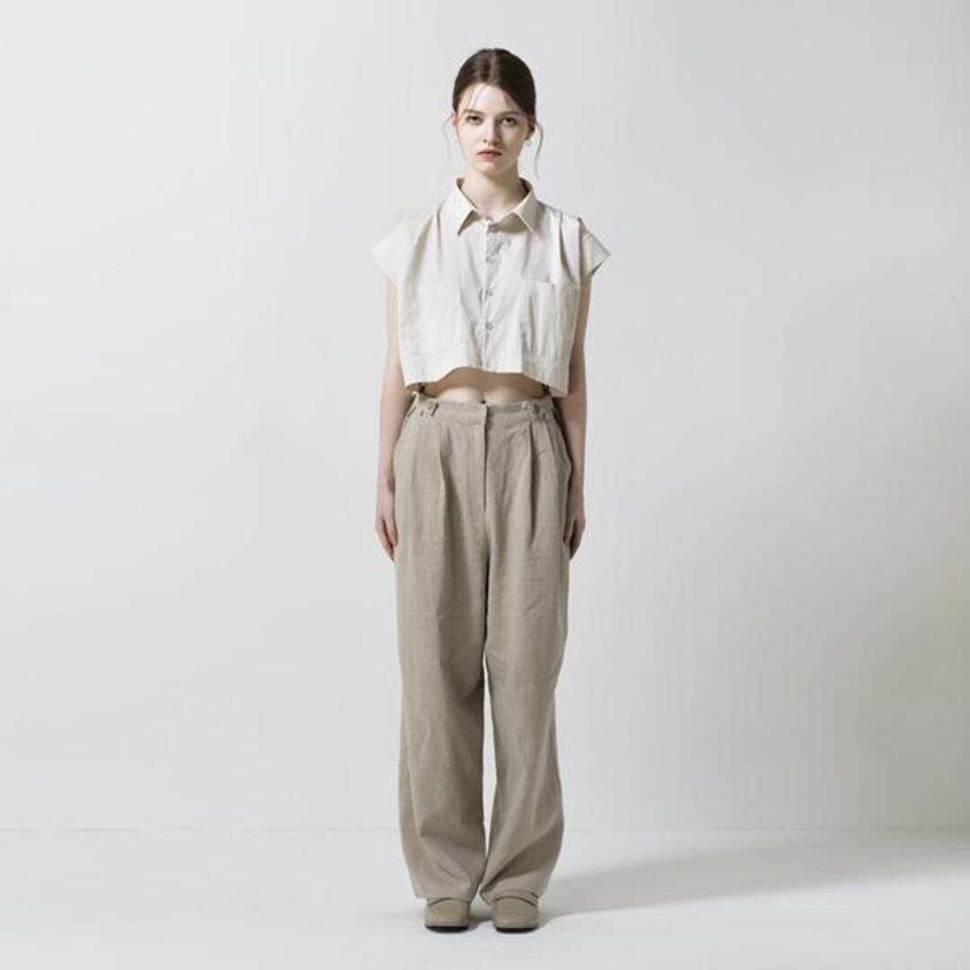 [무아르모아]linen pin-tuck wide pants-beige