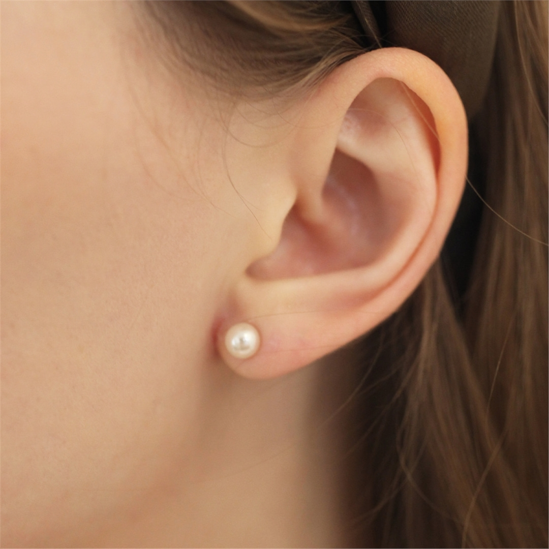[하스] 4mm Simple pearl earrings_LV004