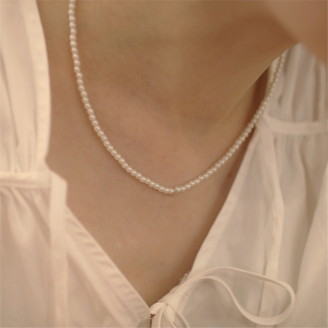 [하스] Mini pearl necklace_LV040
