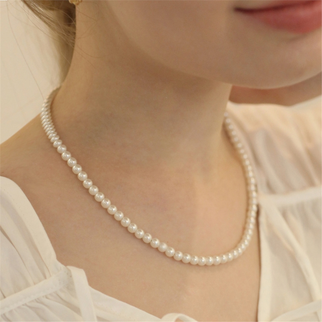 [하스] Simple pearl necklace_LV023