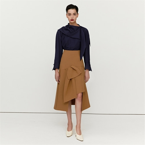 [페이우] Tailored Bow-Trim Skirt