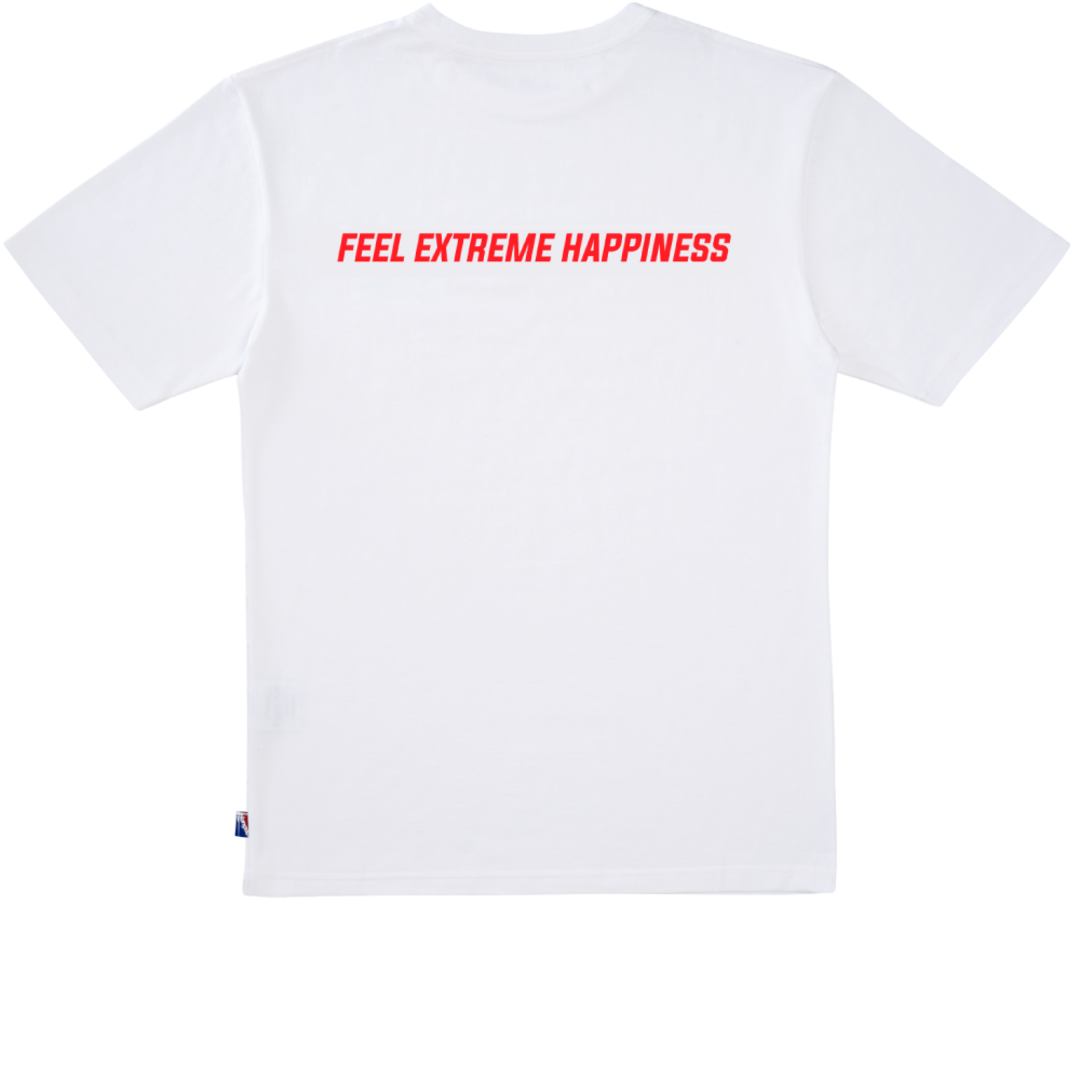 [행아웃] Bbalgang Feel Extreme Happiness T-Shirt (White)