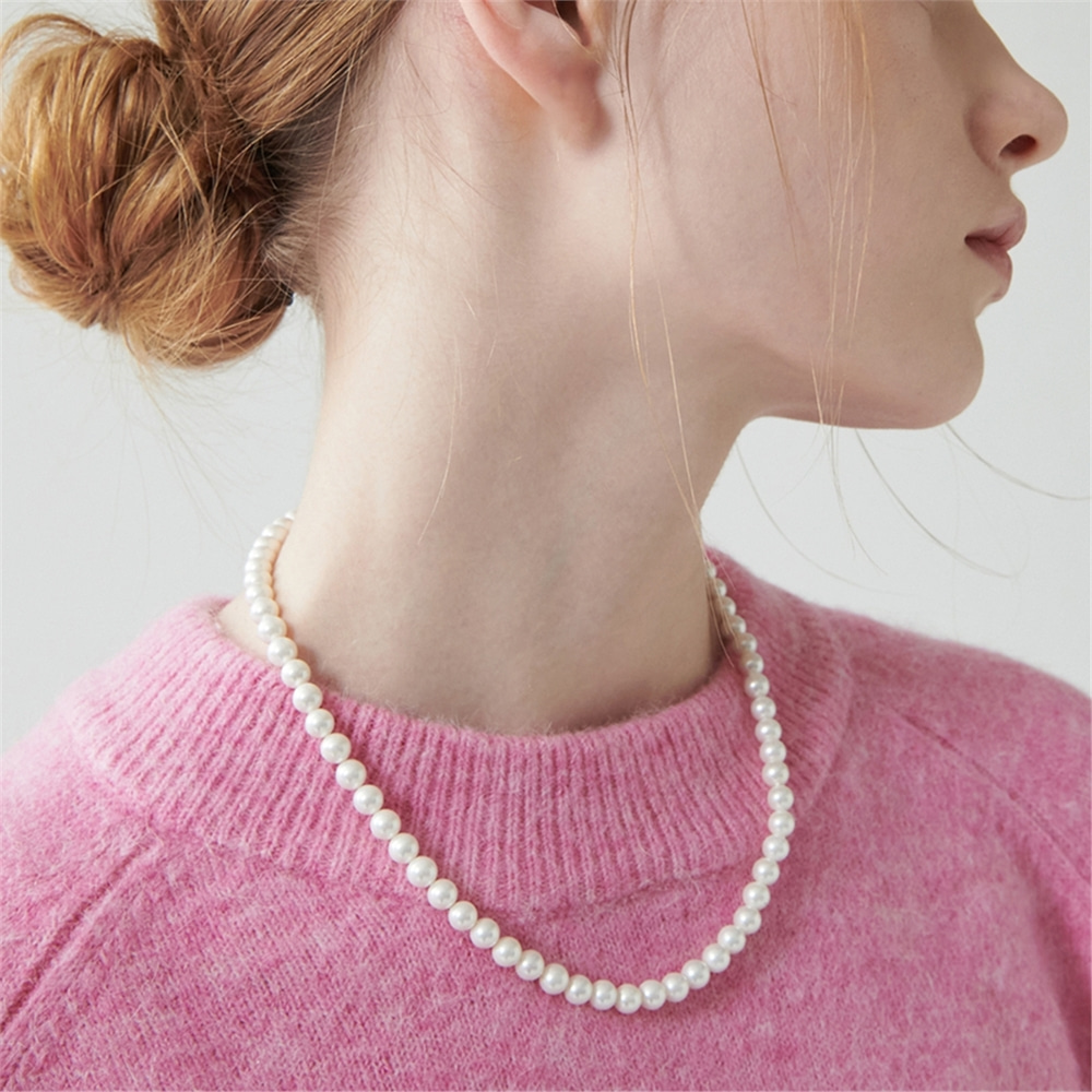[티오유] Basic pure lovely pearl necklace_HL19
