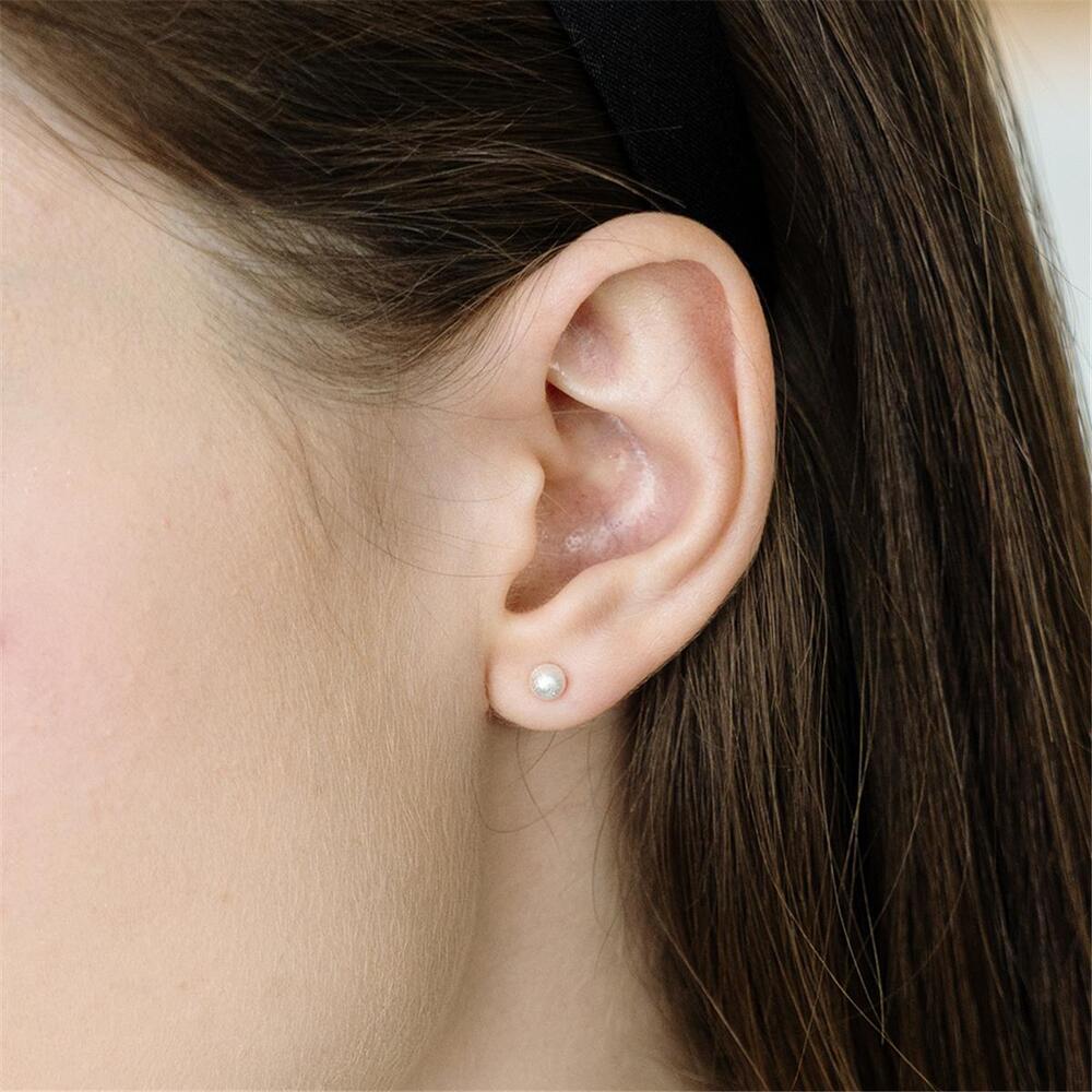[하스] Shiny silver ball earrings (925silver)_HFS032