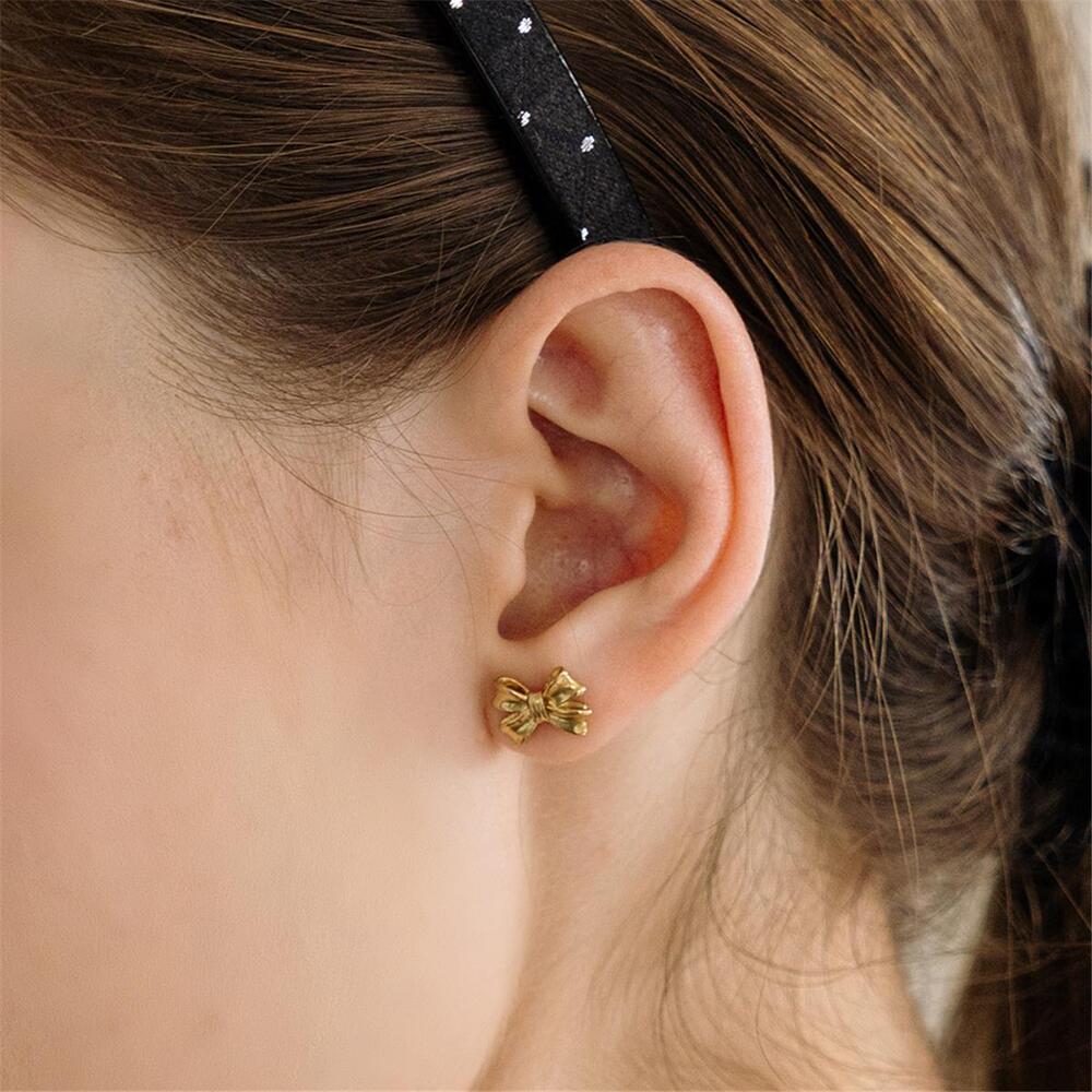 [하스] Ribbon ruffle earrings_HFS019