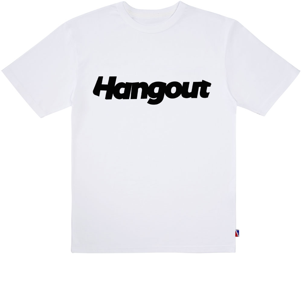 [행아웃] Floking Vertical Logo T-Shirt (White)