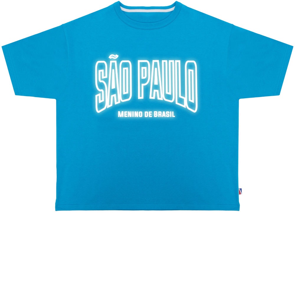 [행아웃] X SamHong SaoPaulo Wide T-Shirt (Blue-Green)