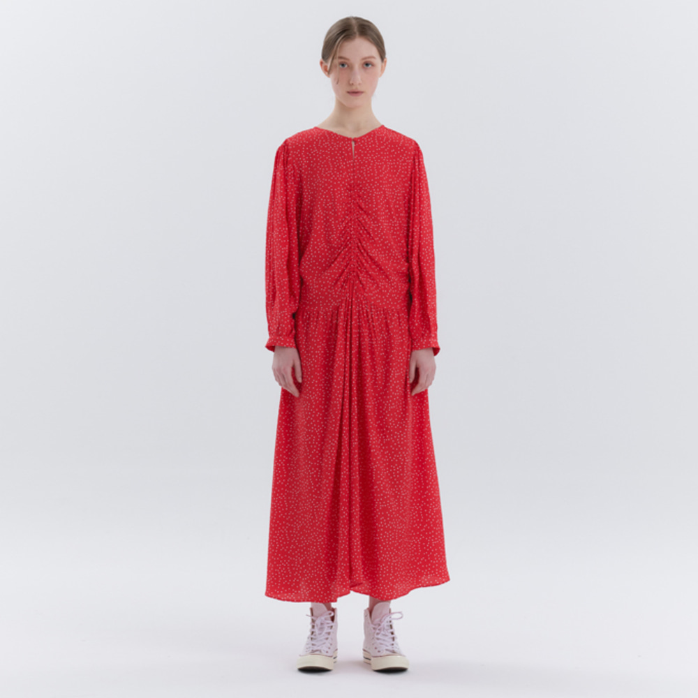 [위티앤험블] Dot Maxi Dress (Red)