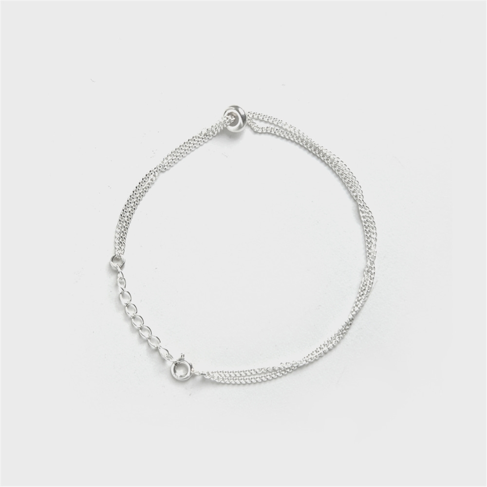 [티오유] [Silver925] WE017 Silver ball layered bracelet