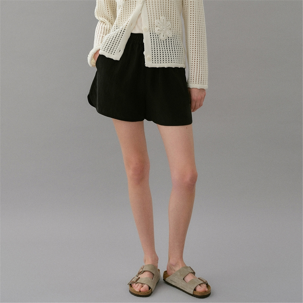 [블랭크03] cupra nylon banding shorts (black)