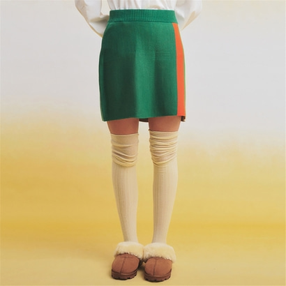 [메인부스] Rafflesia Knitted Skirt(GREEN)