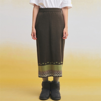 [메인부스] Gypsy Knitted Skirt(ASH BROWN)