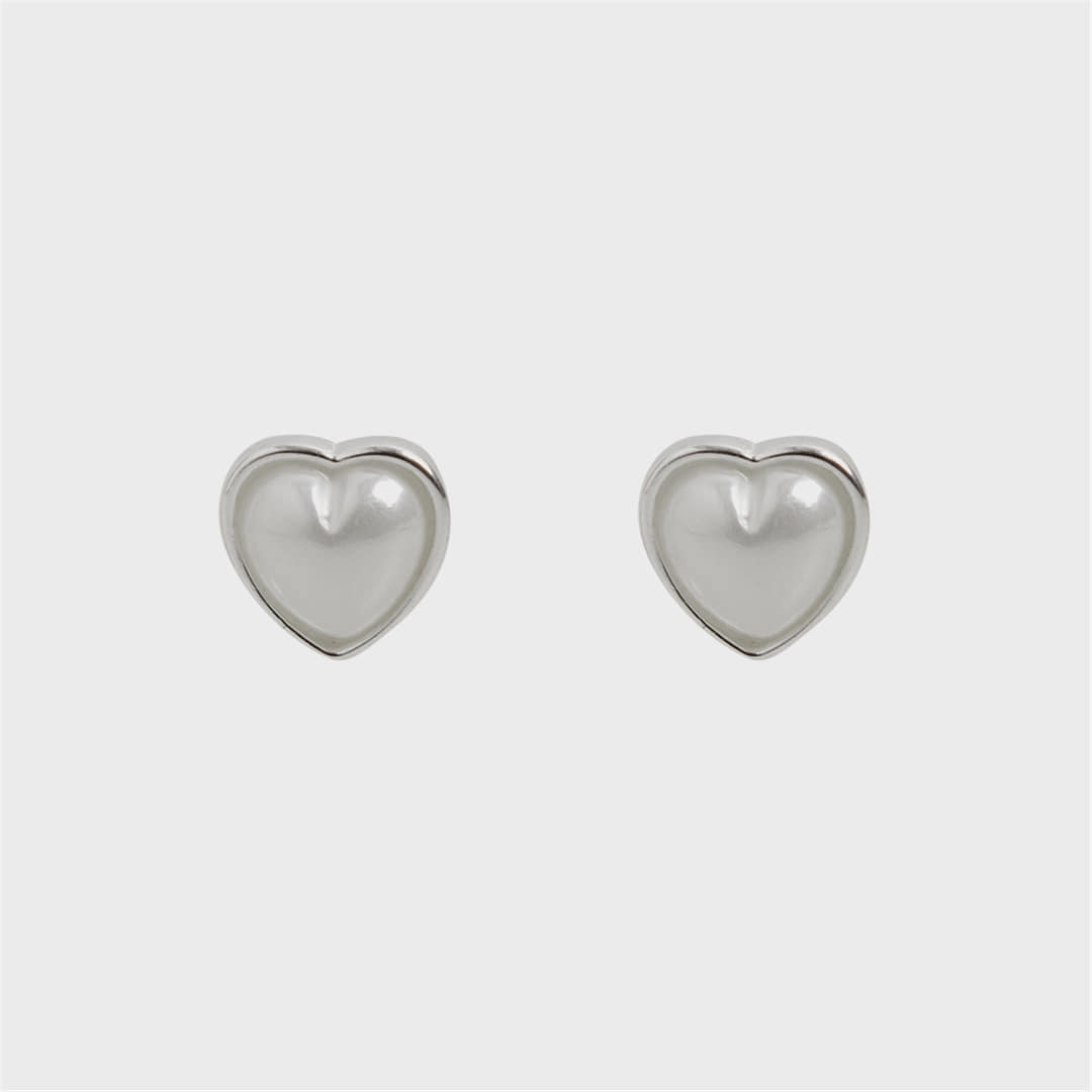 [하스] [Silver925] HTY016 Lovely heart pearl earrings