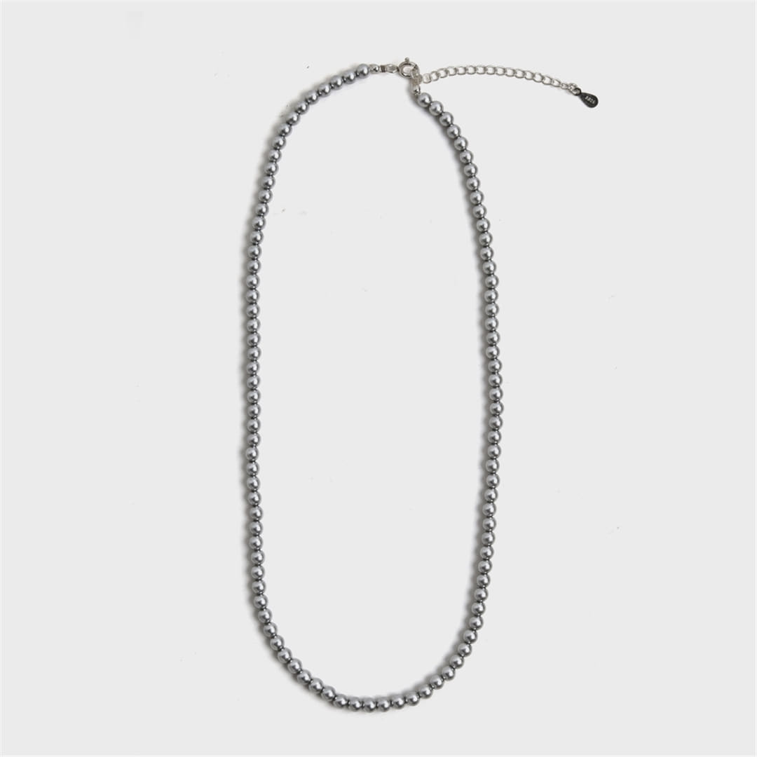 [하스] [Silver925] HTY013 Grey pearl necklace