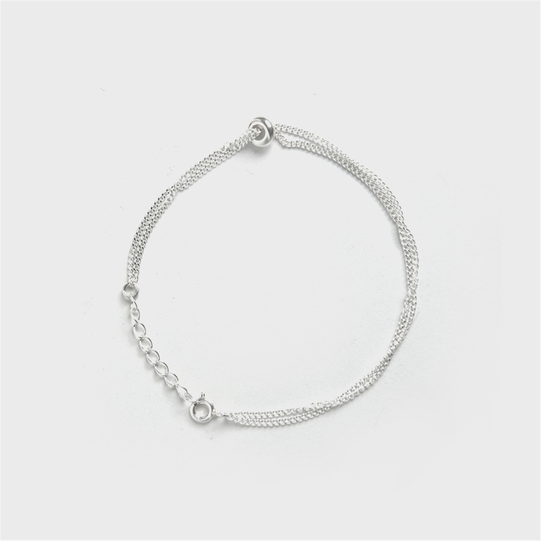 [티오유] [Silver925] WE017 Silver ball layered bracelet
