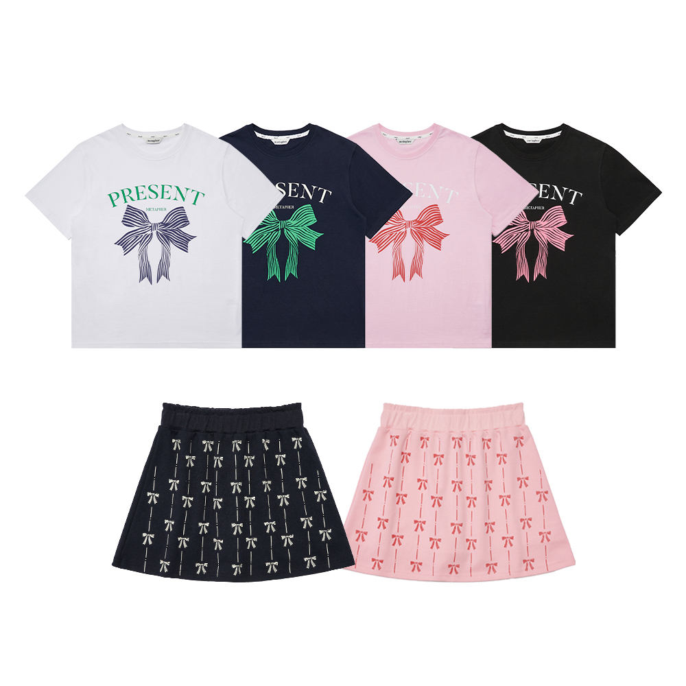 [메타퍼] MET present t-shirts &amp; mini skirt set