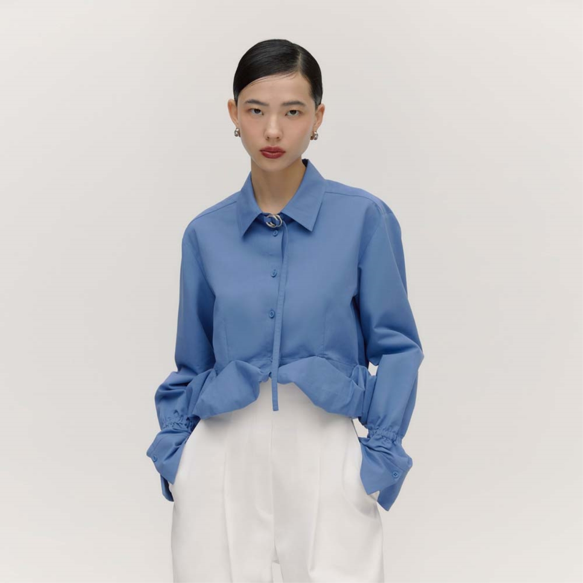 [페이우] Bubble cotton shirts (CLASSIC BLUE)
