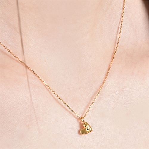 [티오유] Cute heart cubic necklace_TP016 [Silver925]