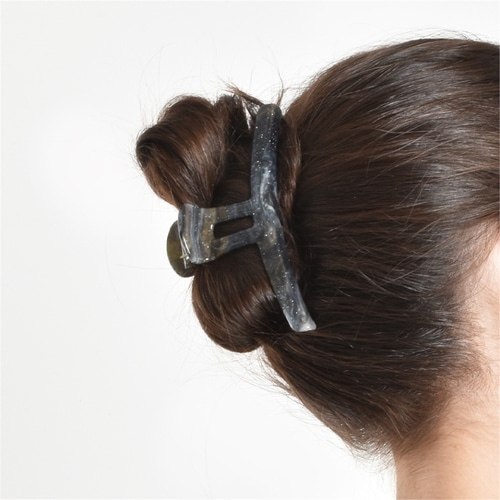 [티오유] Navy marble hair clip_TP001
