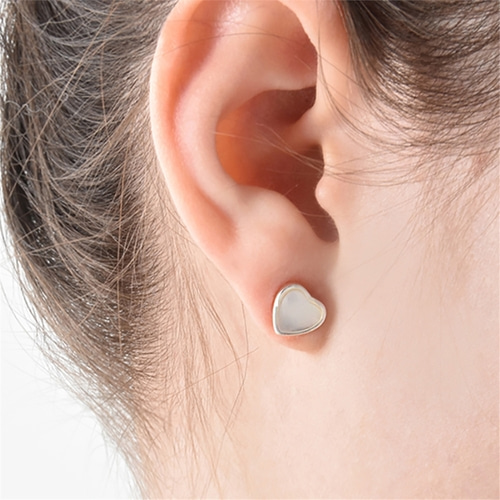 [티오유] Bright heart earrings_TP009 [Silver925]