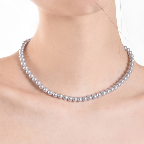 [티오유] Violet pearl necklace_TP020 [Silver925]