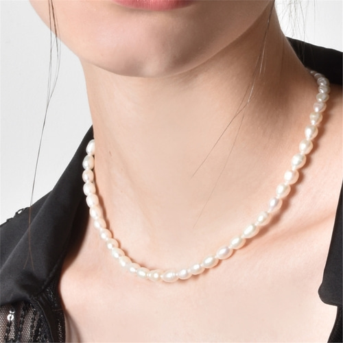 [티오유] Bold freshwater pearl necklace_TP018 [Silver925]