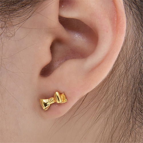 [티오유] Mini ribbon earrings_TP008 [Silver925]