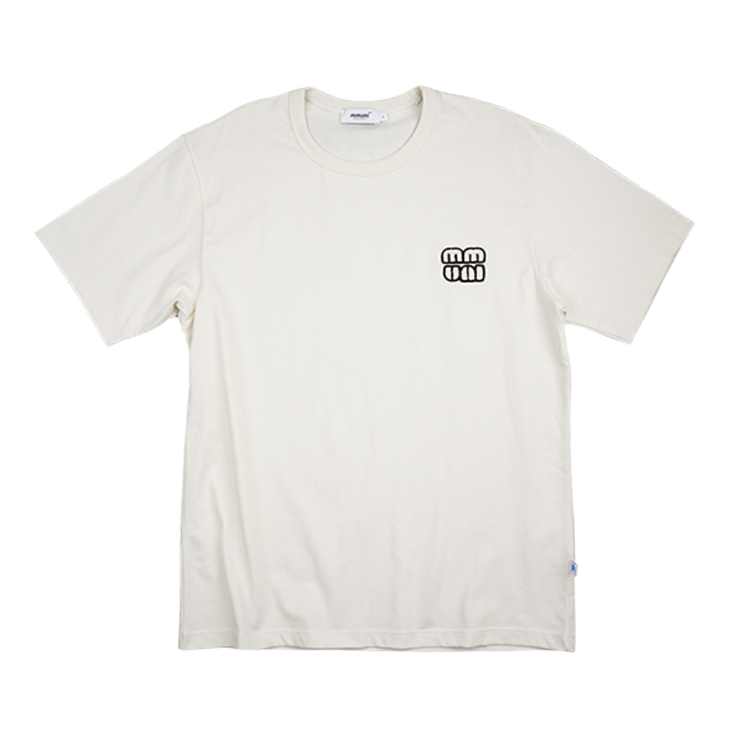 [뮤니 프로젝트]부클 자수 오가닉 티셔츠(T-SHIRTS#105_LB)