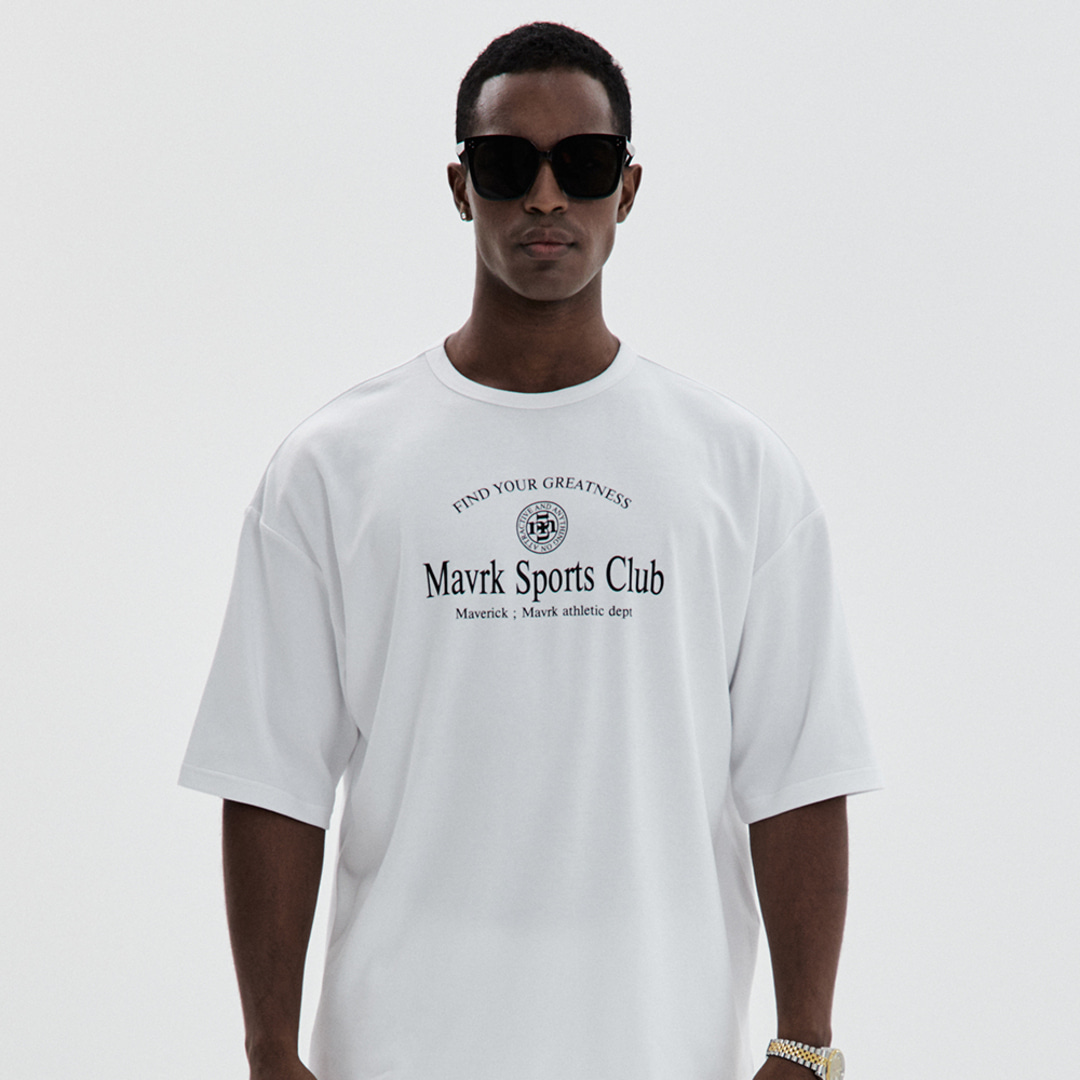 [매버릭] 클래시 스포츠클럽 오버핏 티셔츠 화이트