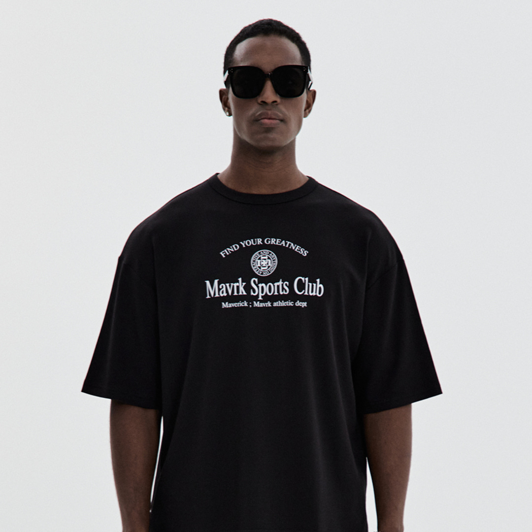 [매버릭] 클래시 스포츠클럽 오버핏 티셔츠 블랙