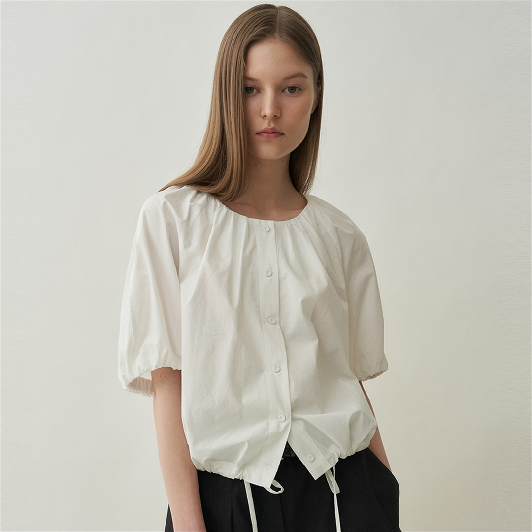 [블랭크03] cotton balloon blouse (off white)