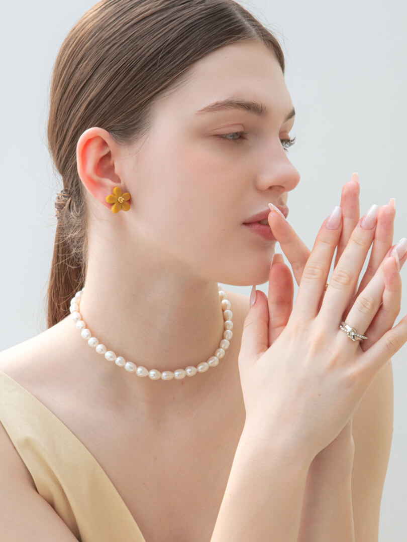 [소수] silver925 Blair freshwater pearl necklace 10mm 블레어 천연 진주 목걸이 10mm