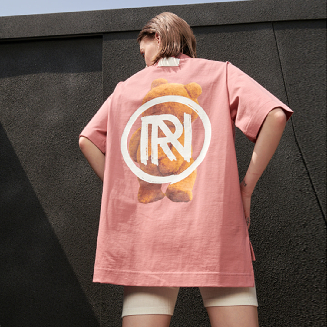 [림닉]로고 베어 티셔츠(Blush Pink)