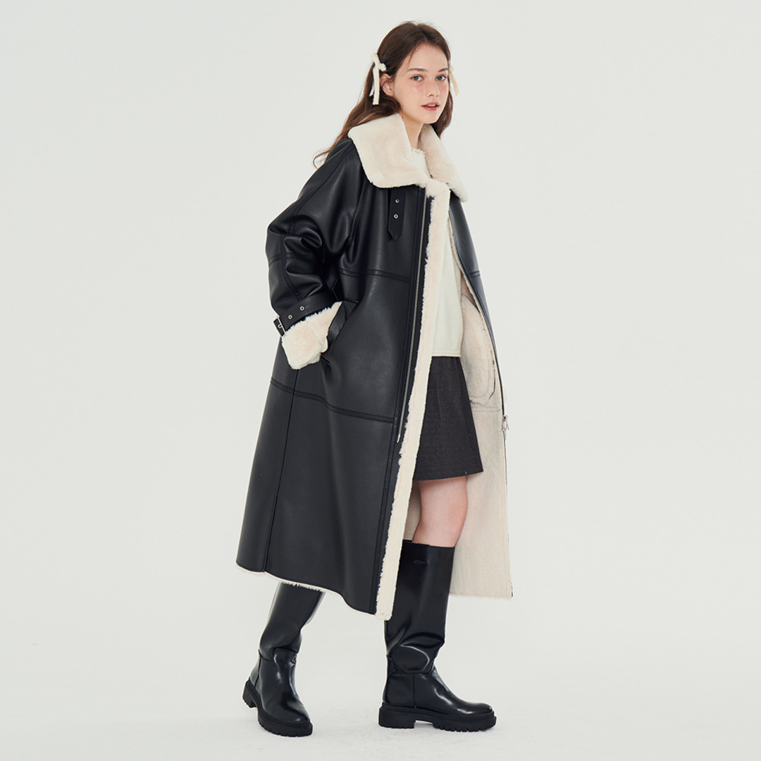 [메타퍼] MET eco-fur alpaca shearling mustang coat [12월 15일 순차배송]