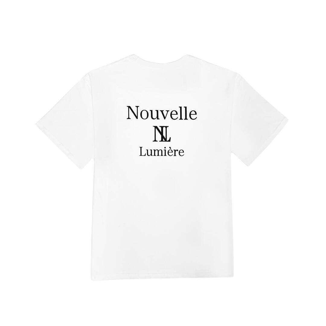 [누벨르미에르] 클래식 백로고 화이트 반팔 티셔츠